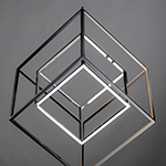 4 Square 2-Light LED Pendant