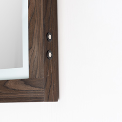 Sawyer 24"x32" Walnut Framed LED Mirror