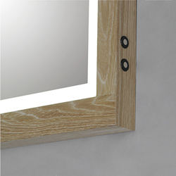 Sawyer 48"x32" Oak Framed LED Mirror