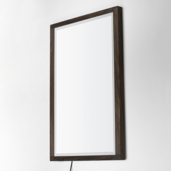 Sawyer 48"x32" Walnut Framed LED Mirror